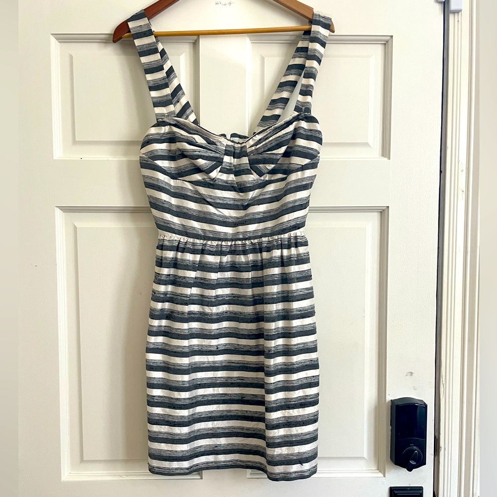 Leona by Lauren Leonard raw silk mini dress